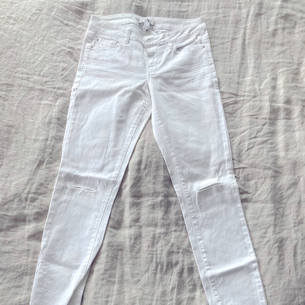 Dex bright white skinny jeans